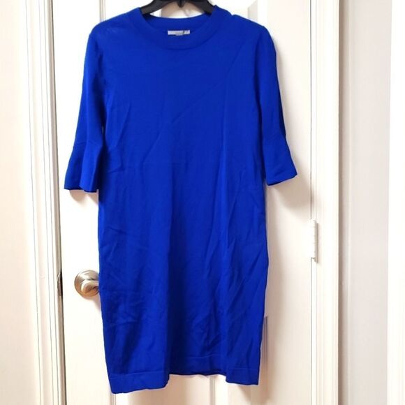 Cos Elbo Length Shift Blue Dress XS - Picture 1 of 6
